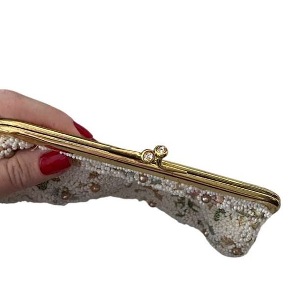 Jolles Original Vintage Floral Flower Coin Purse, 1940's 1950's Collectible - Picture 5 of 8